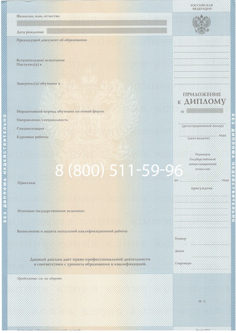 Купить Диплом специалиста 2003-2009 годов в Копейске