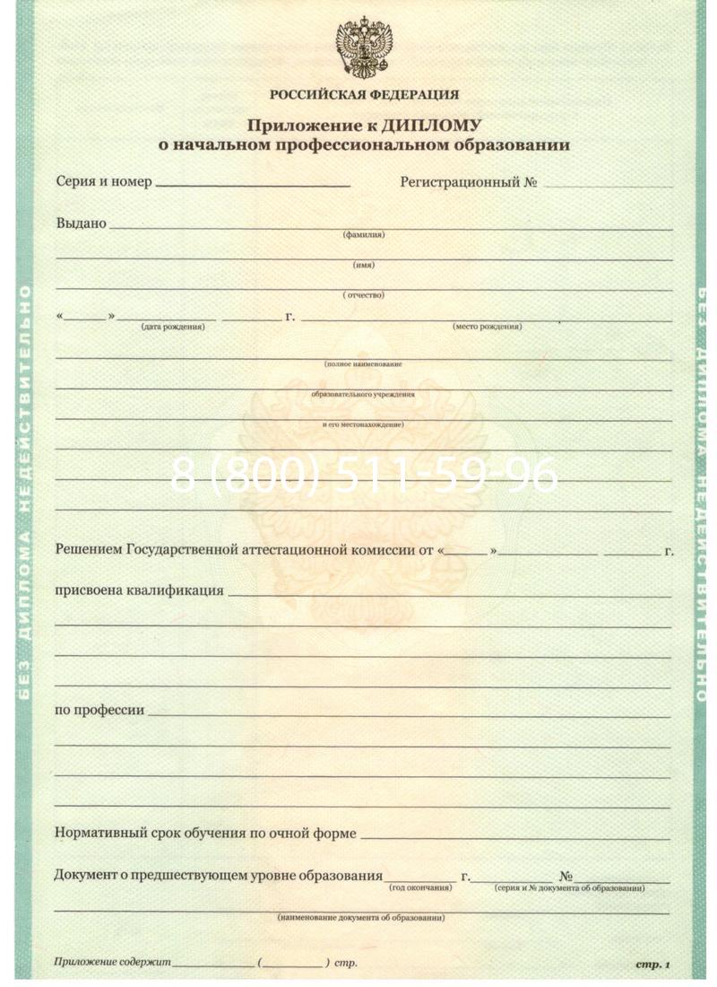 Заказать Диплом училища 2010 год в Копейске